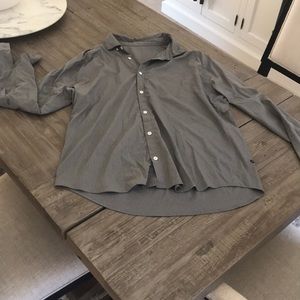 lululemon athletica Gray Casual Button Down Shirt